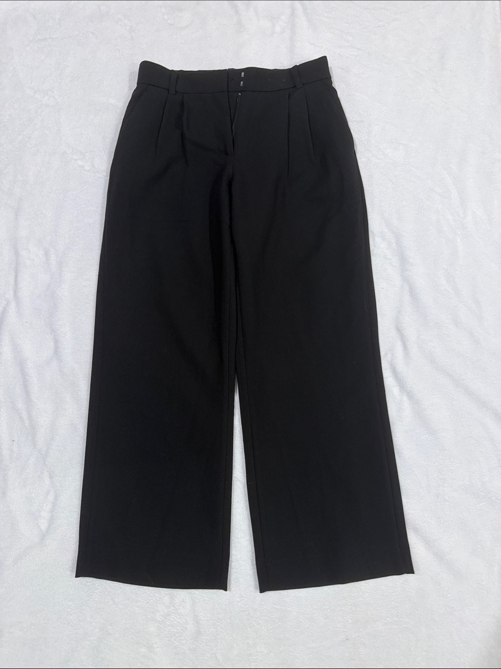 Abercrombie & Fitch Black Wide-Leg Women's Trousers